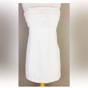 Strapless, white, summery Lily Pulitzer at her best!